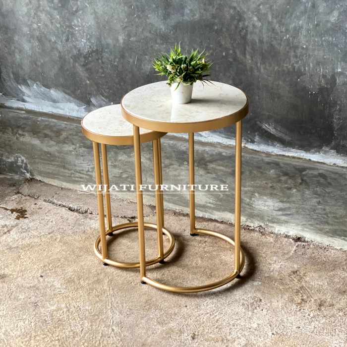 meja sudut corner table top marmer meja sam vas bunga