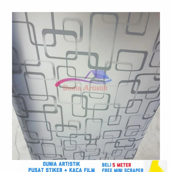 stiker Sunblast motif kotak // stiker kaca motif hitam kotak kotak