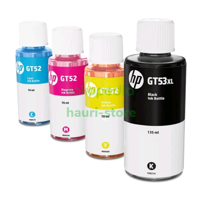 Paketan Tinta Hp Bottle GT53XL/GT51XL Black & GT52 Color Original
