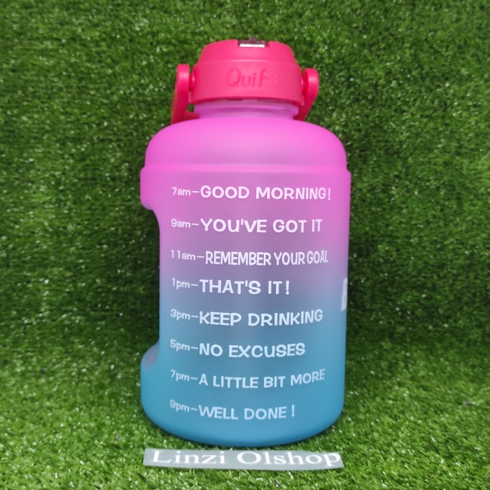 JTTOP" BOTOL MINUM TUMBLER 2L QUIFIT DENGAN SEDOTAN TEMPAT MINUM BESAR