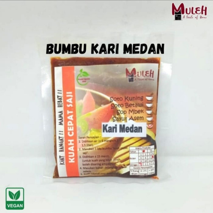

FREE ONGKIR Bumbu kari Medan instan vegan Vegetarian