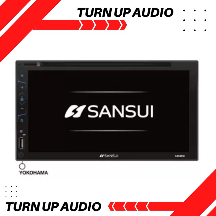 Head unit double din mobil SANSUI 5202i YOKOHAMA DVD MIRRORLINK