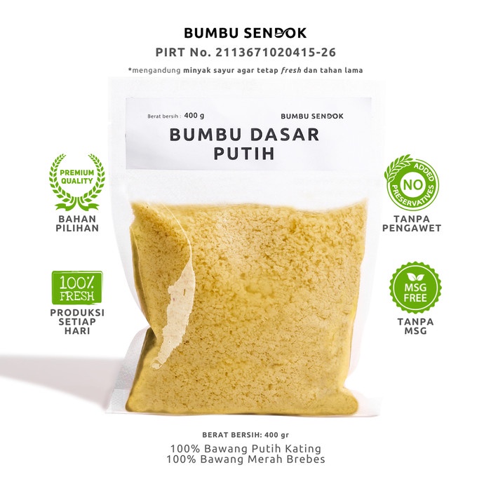 

BERKUALITAS BUMBU SENDOK Refill Bumbu Dasar Putih