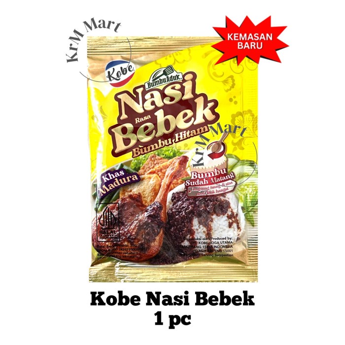 

TERPERCAYA Kobe Nasi Bebek bumbu hitam aduk 1 sachet bungkus pc pcs