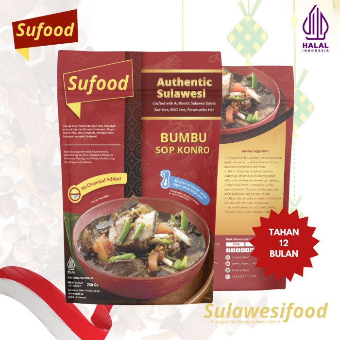 

PROMO SPECIAL PENGIRIMAN REGULER 250g BUMBU COTO MAKASSAR KONRO PALU BASA SULAWESI