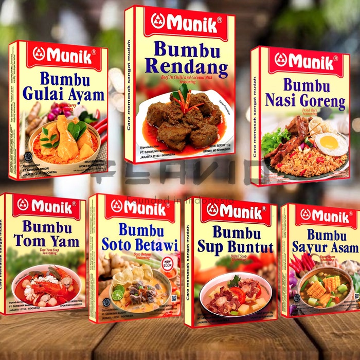 

TERBATAS Bumbu Masakan Instant Munik Bumbu 115gr Rendang Nasi Goreng Soto Sup