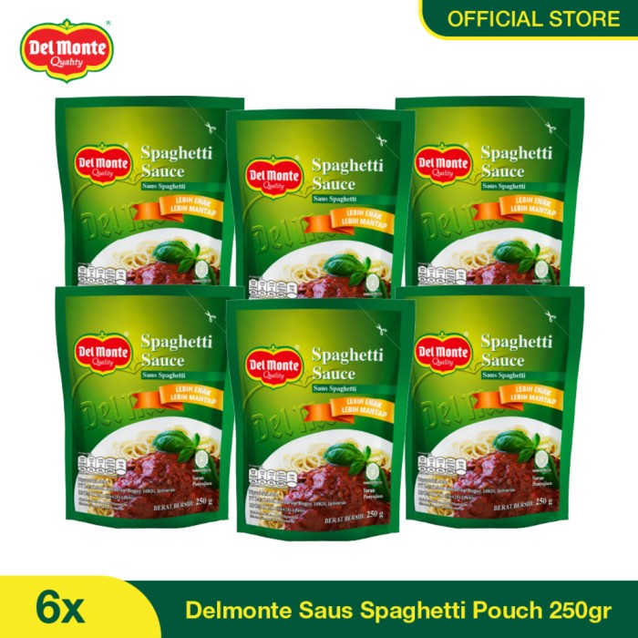 

Wdo - Delmonte Saus Spaghetti Pouch 250Gr - Isi 6
