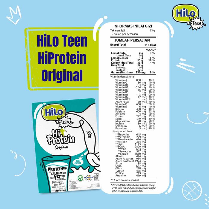

TWIN PACK - HILO TEEN ORIGINAL 10 SACHET - SUSU TINGGI KALSIUM LEBIH RENDAH LEMAK TERBARU