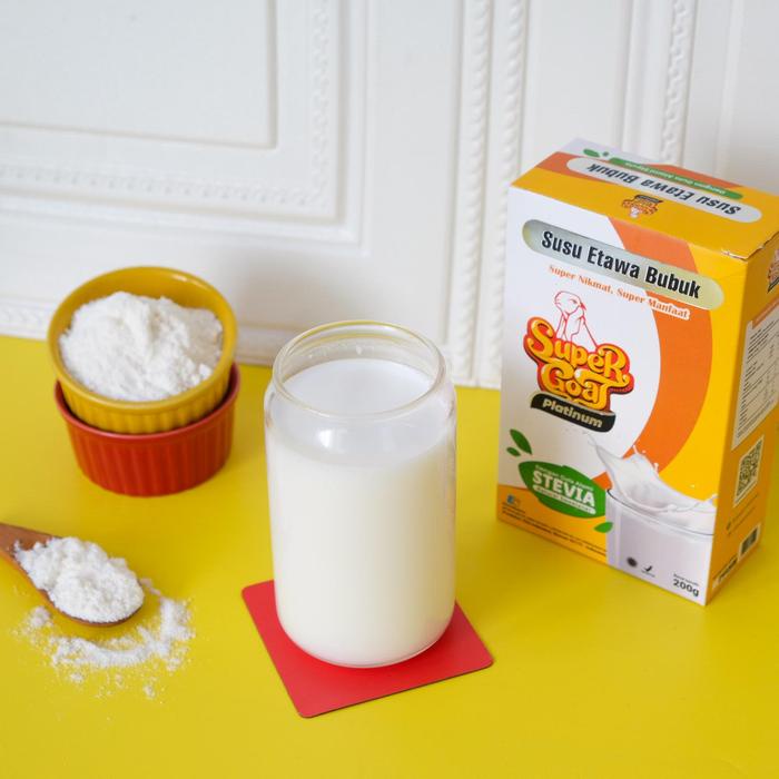

terbaru !!! [flash sale] supergoat stevia dairy milk serbuk minuman susu kambing etawa bubuk bantu