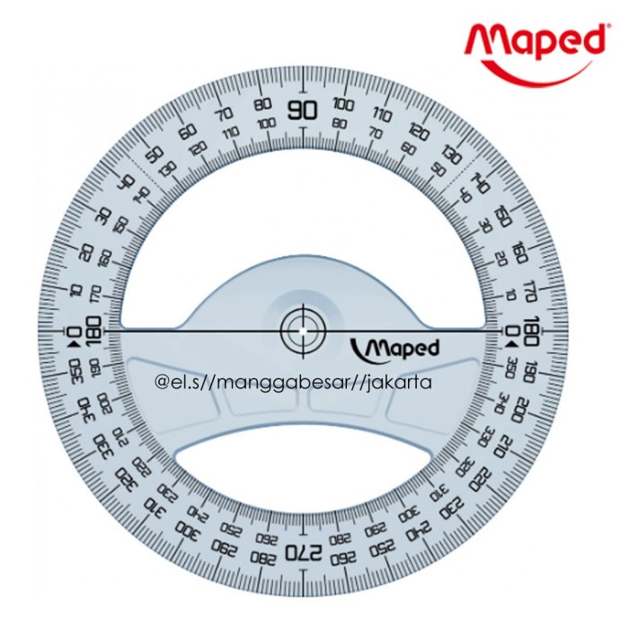 

JTTOP" MAPED GEOMETRIC BUSUR PROTACTOR 360 DERAJAT