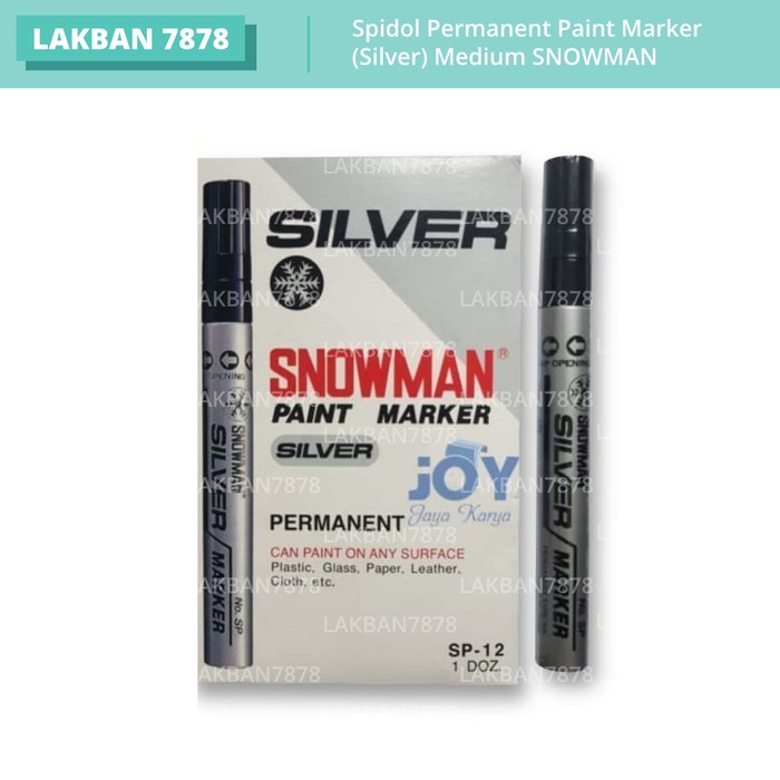 

JTTOP" SPIDOL PERMANENT PAINT MARKER (SILVER) MEDIUM SNOWMAN