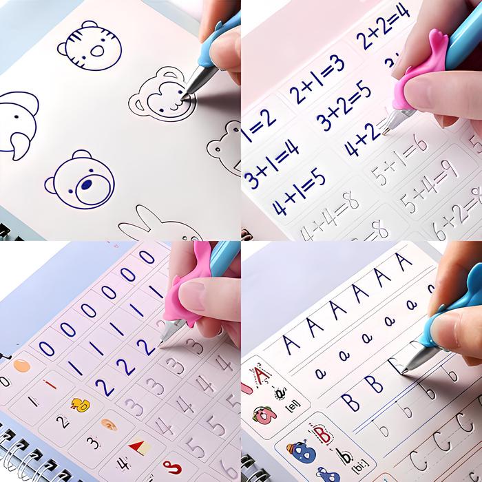 

JTTOP" DAPAT 4 BUKU + PULPEN + REFILL TINTA DAN HOLDER PEN BUKU BELAJAR ANAK MENULIS / MENGGAMBAR