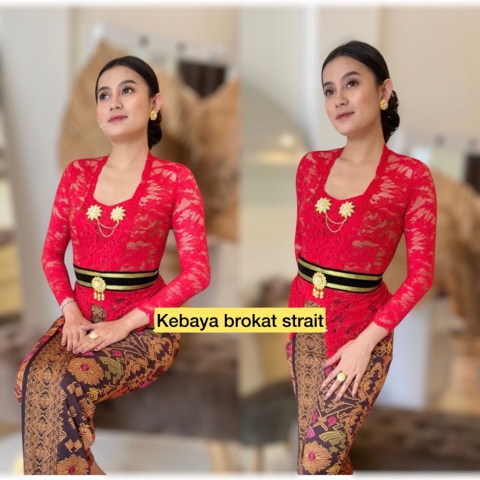 TERBAIK Kebaya Modern Brukat Bali Melar Atasan Kebaya Brukat Kutu Baru Murah Grosir Baju Adat Kebaya