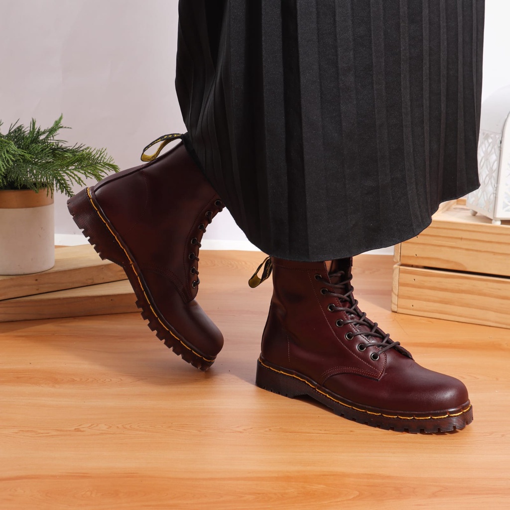 Bergaransi Sepatu Boot Wanita Kulit Asli Sepatu Boot Docmart Wanita Sepatu Boot Cewek Sepatu Boot