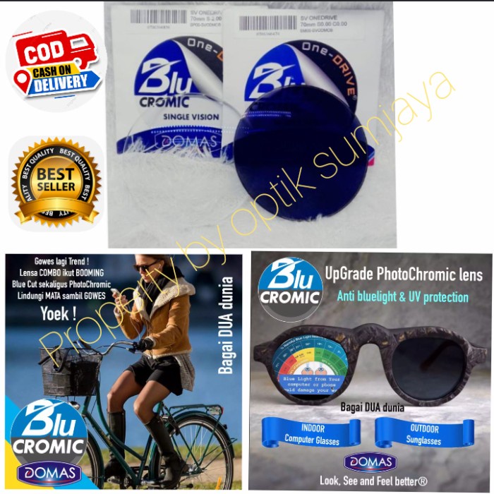 lensa KACAMATA Bluecromik ONE DRIVE DOMAS ORI.