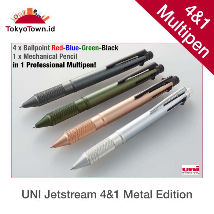

HJK Uni Ball Jetstream Metal Edition Multi Pen 4 & 1, 0.5mm