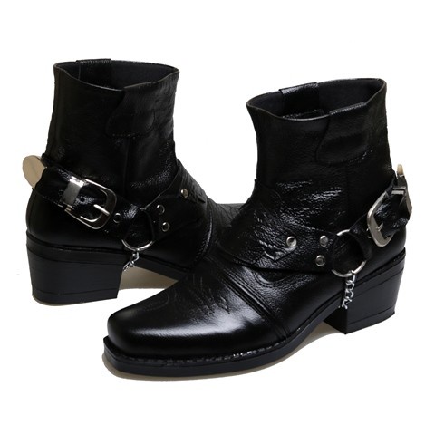 sepatu boots pria biker / boots turing motor sepatu kulit asli Bsm Ori