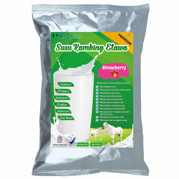 

terbaru !!! arto milk susu kambing etawa premium full varian rasa isi 1kg alumunium foil ready