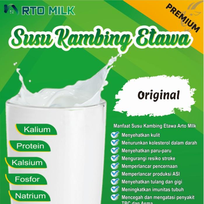 

terbaru !!! arto milk susu kambing etawa premium original isi 1kg alumunium foil dairybahan ready