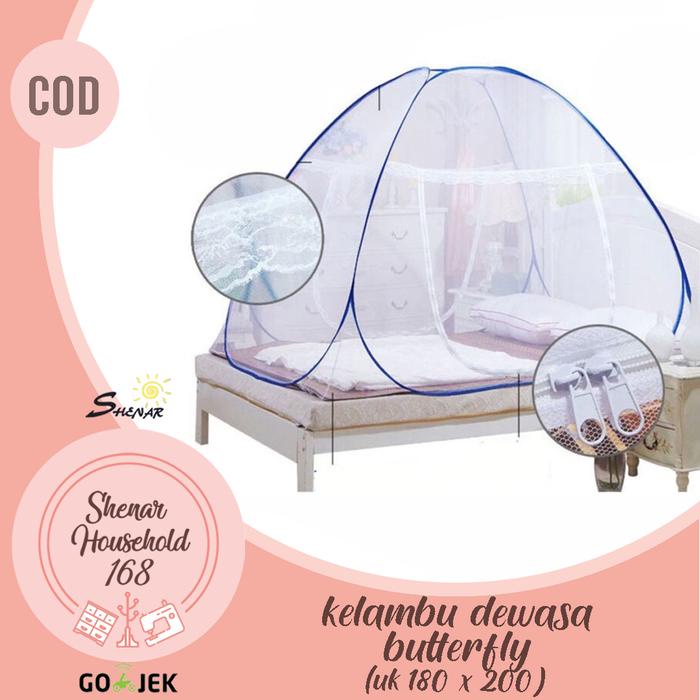 KELAMBU LIPAT KELAMBU TENDA ORIGINAL KELAMBU JUMBO PERAN KAMAR BUTTERFLY KELAMBU 200X200 DAN 180X200