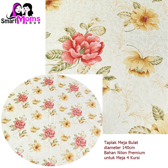 TAPLAK MEJA MAKAN BULAT SHABBY CHIC MINIMALIS UNTUK MEJA 4 KURSI Dekorasi