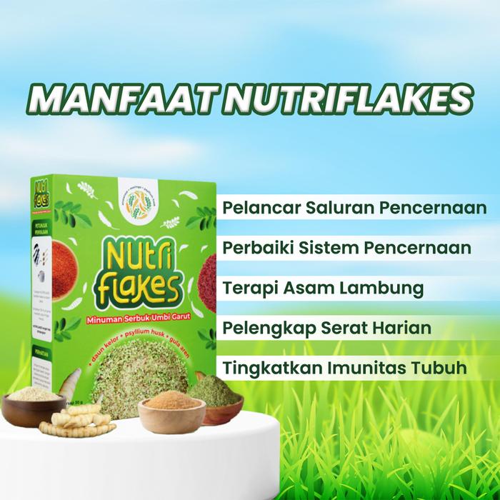 

Sereal Nutriflakes Original 280 gram Distributor Resmi Nutriflakes Umbi Garut 3 BOX lebih Hemat