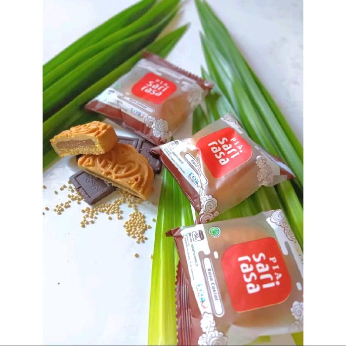 

[1 DUS/60BKS] Kue Pia Sari Rasa 3 varian rasa Coklat,Pandan dan Original. Food Cookies