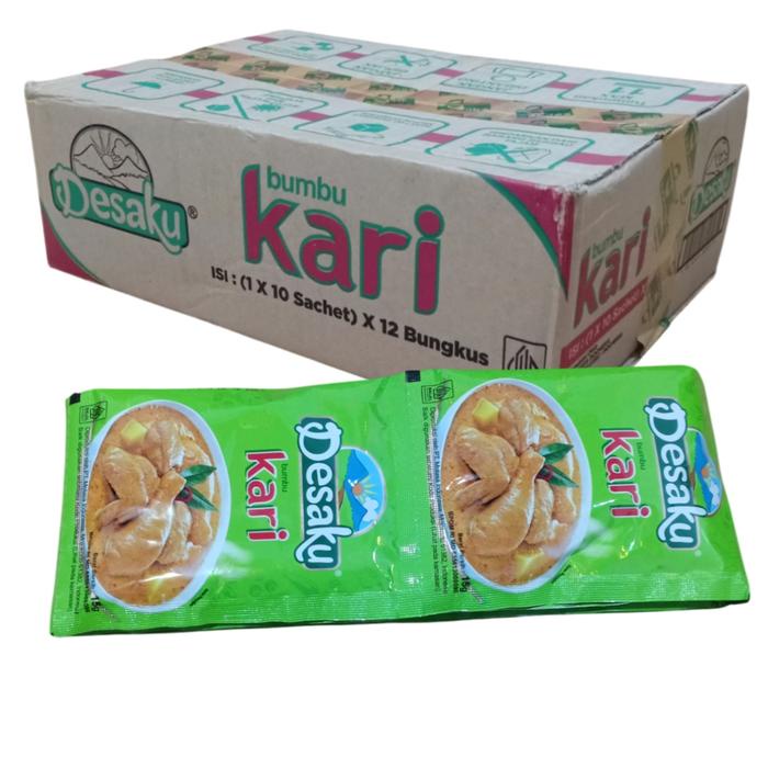 

Desaku KARI 15g Isi 1 Renceng (10 PCS) Bahan Penyedap Bubuk
