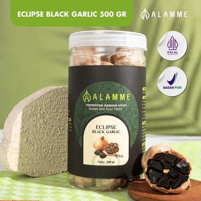 

Bawang Hitam Eclipse (Multiclove) Black Garlic Alamme Quality 500gr black garlic Rempah Bebas Gula