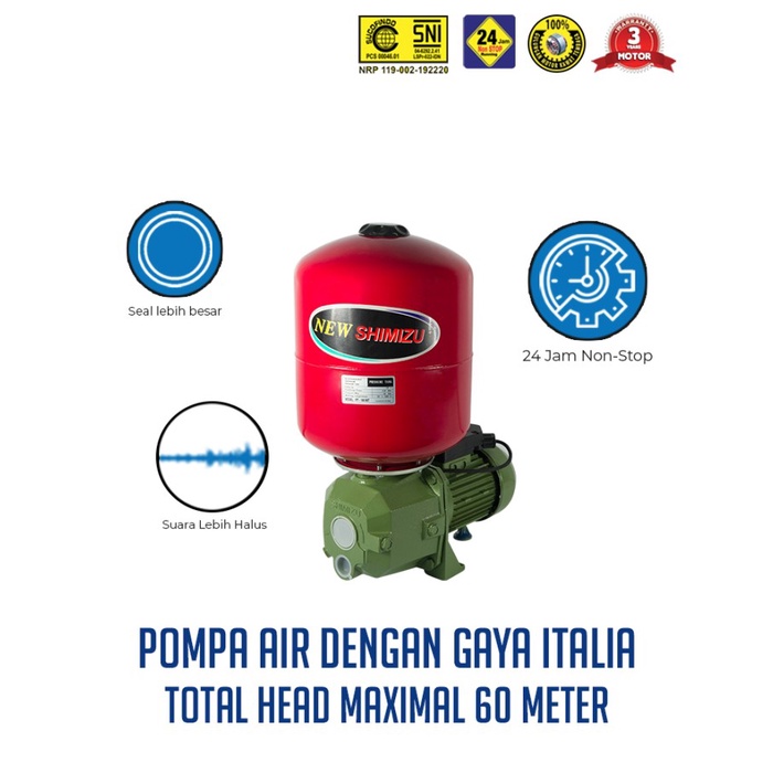 TERBARU MESIN POMPA AIR SHIMIZU PC 375 BIT JET PUMP