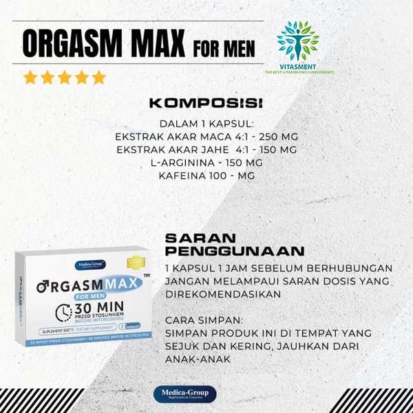 Suplemen Impor 0Rgasm Max For Men Obat Kuat Pria Libid0 100% Original Terlaris
