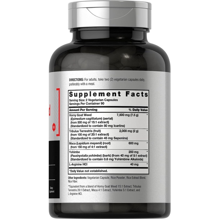 Horny Goat Weed Complex Tribulus, Maca, Yohimbe, L-Arginine Horbaach Original