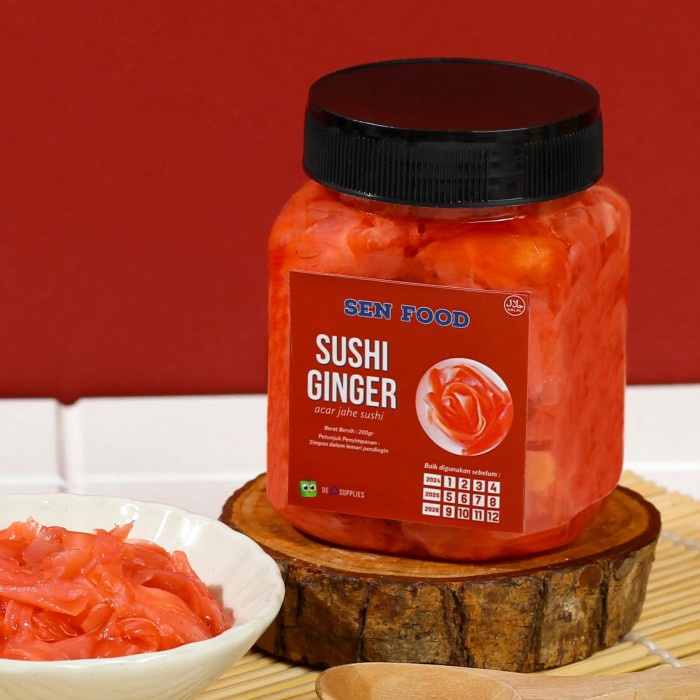 

Sale! Sushi Ginger Pink 200Gr Senfood - Acar Jahe Sushi Gari Red Pickled