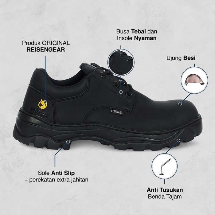 REISEN GEAR - STANDARD TALI SEPATU SAFETY STANDARD DENGAN TALI