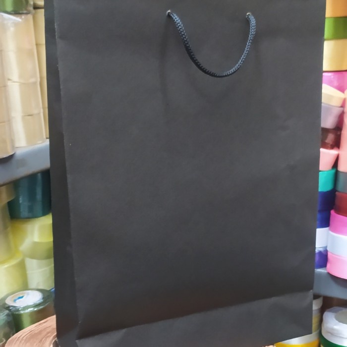 paper bag xl hitam new isi 12 pcs terlaris dan termurah