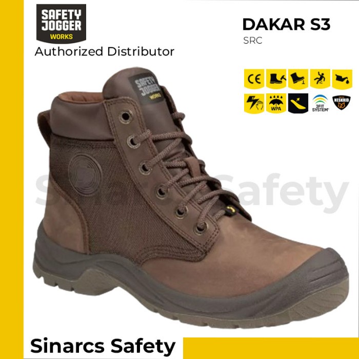 Sepatu Safety Jogger DAKAR S3 - Brown/ Coklat