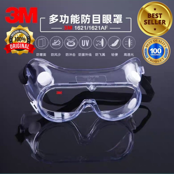 Kacamata Safety 3M 1621safety goggles kacamata anti debu