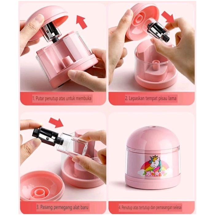 

Best Seller Electronic Stationery Set / Set Alat Tulis Elektrik Rautan Penghapus Pensil