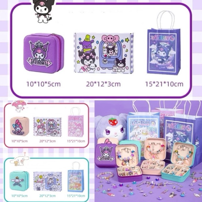 

Terlaris sanrio diy bracelet jewelry prakarya gelang kalung kuromi melody cinnamorol SALE