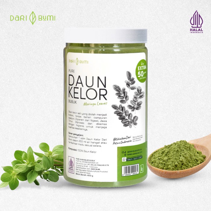 

Moringa / Daun Kelor Dari Bumi 400 gram