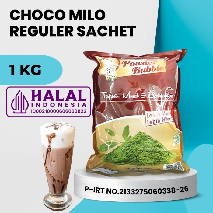 

Powder/Bubuk Minuman Sachet Coklat Milo 1kg (creamer + gula)