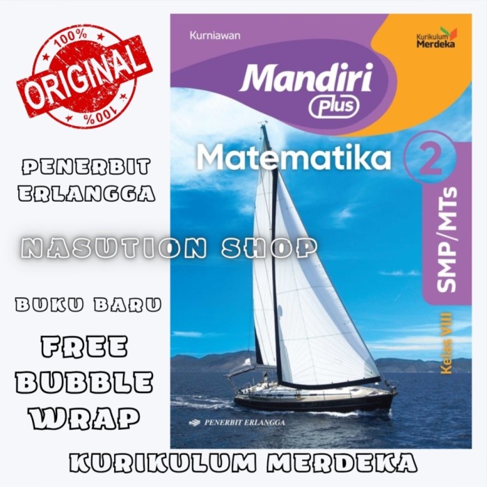

SALE !!! BUKU MANDIRI PLUS MATEMATIKA KELAS 2 / 8 VIII SMP ERLANGGA KURIKULUM MERDEKA ORIGINAL