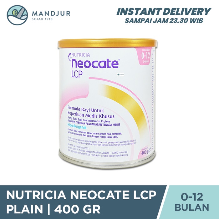 Nutricia Neocate LCP 400gr - Susu Formula Khusus Bayi Alergi Susu Sapi
