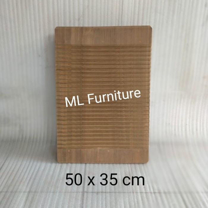 Papan ggilasan Cuci Baju Kayu Jati Sedang