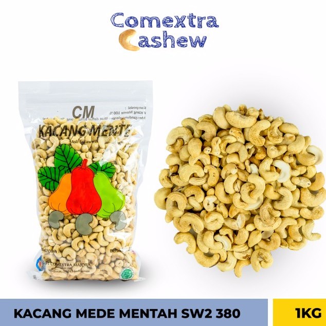 

Terlaris Kacang Mede Mentah Sw2 380 1 Kg - Sulawesi Cashew Kacang Mente / Mete Ready