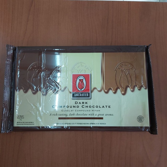 

Tersedia tulip dark chocolate compound 1 kg