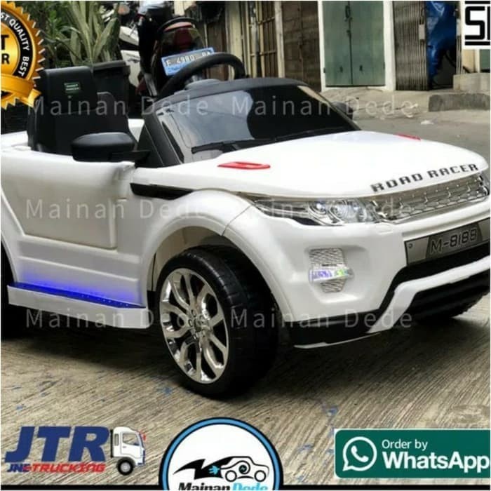 mainan anak mobil aki RANGE ROVER BESAR . BAN FULL KARET