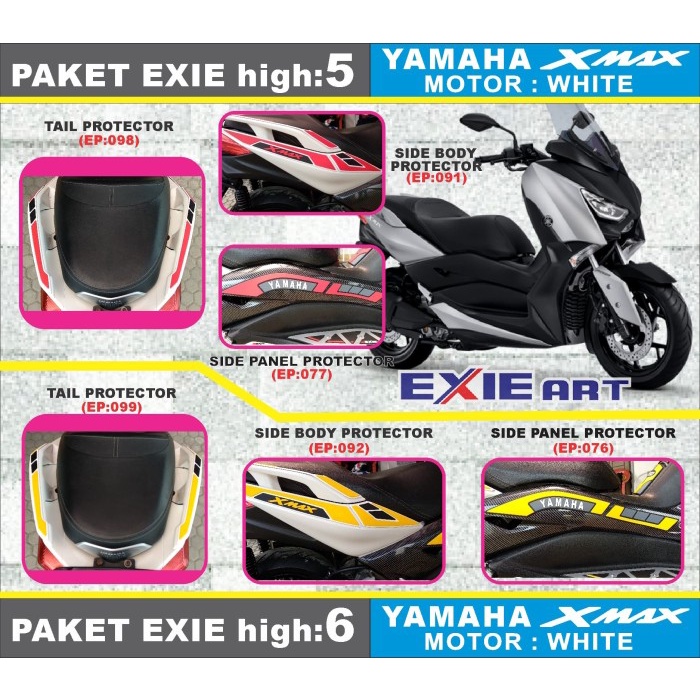 PAKET HIGH BODY PROTECTOR XMAX - STRIPING XMAX - AKSESORIS XMAX 250