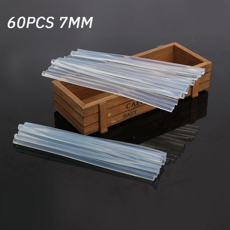 60PCS 7MM High Viscosity Transparent Hot Melt Adhesive Super Stick Adhesive High Temperature Resista
