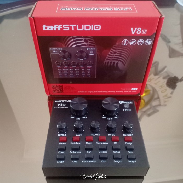 Soundcard Recording TAFFSTUDIO V8/V8s ORIGINAL TERLARIS/TERMURAH/TERPOPULER